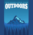 bright landscape of mountains and forests vector image