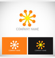 dot star shine connect logo vector image
