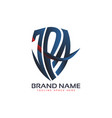 initial letter j r a modern logo ideas vector image