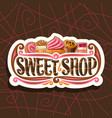 logo for sweet shop vector image vector image