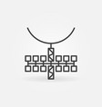 radiosonde with big solar panels concept line icon vector image