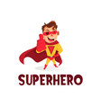 super hero thumb up mascot character logo icon vector image