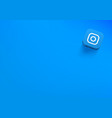 wallpaper with blue icon with camera pictogram 3d vector image