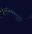 abstract particle tech wave on dark background vector image