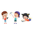 kids using mobile devices vector image