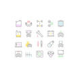 set line icons garage and car service vector image