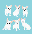 set of cute little french vector image