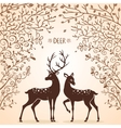 deer trees vector image vector image