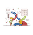 devops concept with character situation in flat vector image