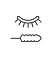 eyelash painting line icon vector image