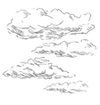 hand sketch clouds vector image