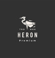 heron geometric hipster vintage logo icon vector image vector image