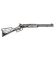 old wild west american rifle vector image vector image