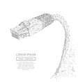 wireframe gray internet cable vector image