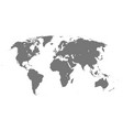 world map on white isolated background flat blank vector image