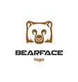 bear logo template animal head symbol vector image
