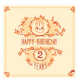 happy birthday greeting card with cute vector image