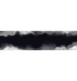 smoke frame horizontal border white smog clouds vector image vector image