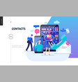 business series - contacts web template vector image