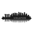 singapore skyline silhouette in black vector image vector image