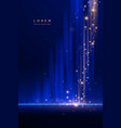 abstract blue and golden light effect background vector image vector image