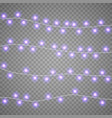 christmas garlands isolation on transparent vector image