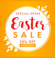 easter sale background banner vector image