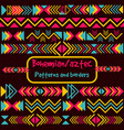geometric collection with aztec motifs vector image vector image