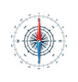 marine compass nautical wind rose with cardinal vector image