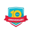 ten years anniversary sticker color 10th vector image vector image