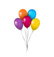 balloons 3d bunch set thread isolated white vector image