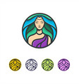 beauty hair lady logo vector image vector image