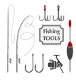 fishing tools vector image vector image