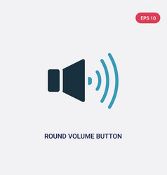 Two color round volume button icon from user Vector Image