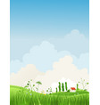 cartoon summer landscape vector image