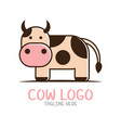 cow logo design vector image vector image