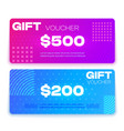 gift voucher card premium certificate with bow vector image
