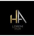 ha letters logo vector image vector image