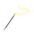 magic wand with stream of stars vector image