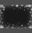 snowed border frame christmas holiday snow clear vector image