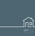 web template house logo in minimal flat style vector image