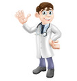 cartoon doctor vector image vector image