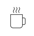 coffee mug line icon on white vector image