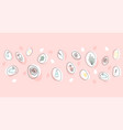 trendy header design with different hand drawn vector image