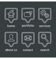 white website menu icons vector image