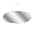 silver oval plates shapes vector image vector image