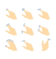 touch gestures icons vector image vector image