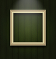 vintage picture frame on wooden wall vector image vector image
