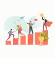 business team male and female cartoon characters vector image