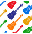 colorful ukuleles seamless pattern vector image